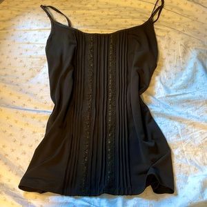 Brown y2k Grunge tank top with lace details <3